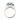 ANELLO IN ORO BIANCO 18K CON ACQUA MARINA E DIAMANTI