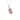 COLLANA CUORE IN ORO BIANCO 18K CON ZAFFIRO ROSA E DIAMANTI