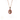 COLLANA MADONNA IMMACOLATA IN ORO ROSA 18K CON RUBINI