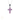 COLLANA CROCE IN ORO BIANCO 18K CON ZAFFIRI ROSA
